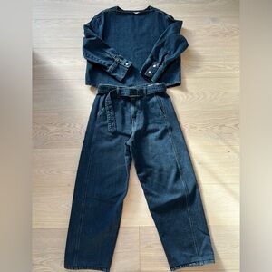 Zara Dark Blue Women Jeans and Shirt